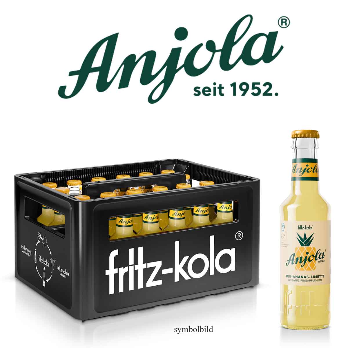 fritz-kola anjola bio-ananas & limetten limonade